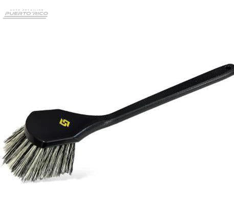 Soft Bristles Car Wheel Scrubbing Brush Long Curve Handle